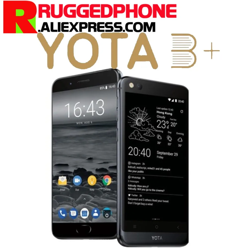 Полом Yota(Йота) 3+ Yotaphone3+ Глобальная версия 64G/128G Android8.1OctaCore двойной Экран 5," FHD Экран 5,2" сенсорный экран E-ink Snapdragon смартфон