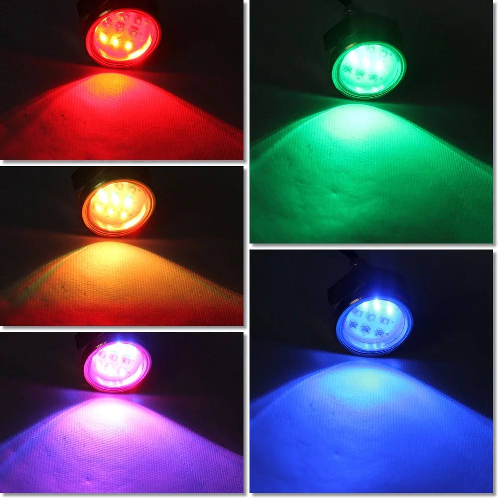 Супер яркий 27 Вт шлюпка сливная вилка Светодиодная лампа RGB Изменение цвета 9 LED