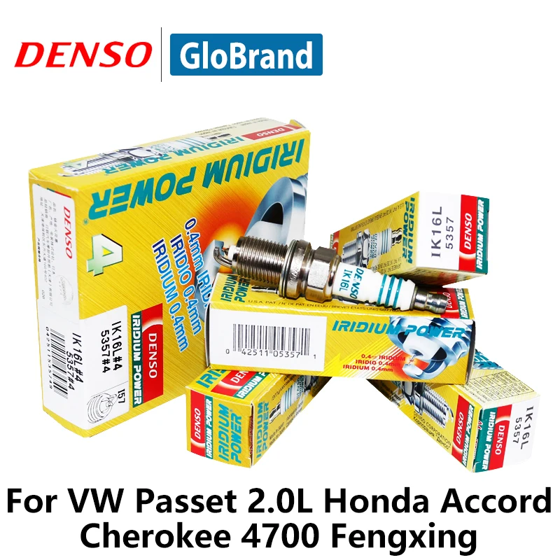 Автомобильная свеча зажигания DENSO для Honda Accord Jeep Cherokee 2500 4000 4700 Odyssey Fengxing Lifan Iridium IK16L