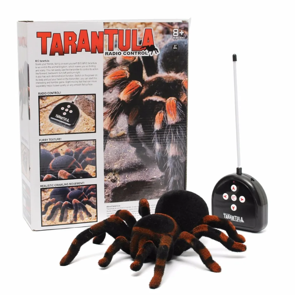 Lomalson 4 канала RC Spider Eyes Shine Хэллоуин имитация паука RC с подвохом страшный игрушка шалость Подарочная модель