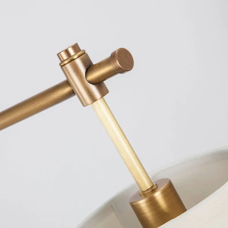 Полно медный люстра прямоугольной формы с простым современным бронзовым каркасом и белым тканевым плафоном Lamparas Lustre E14 110-240V включенной.