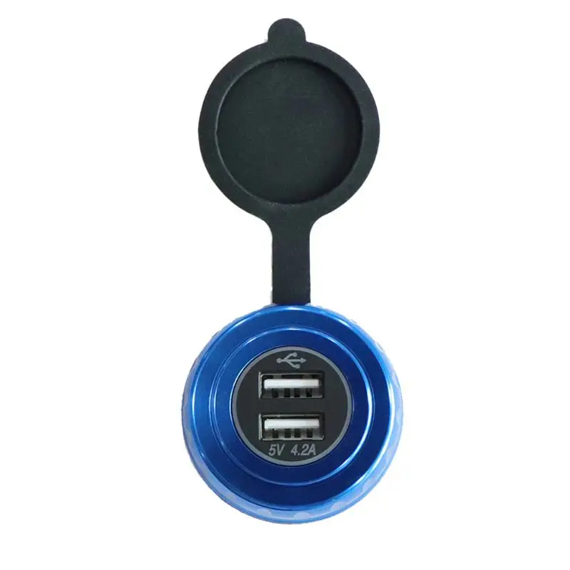 Универсальный DIY Водонепроницаемый двойной Порты USB Зарядное устройство 5 V/2.1A светодиодный Мощность разъем адаптера с кабелем для постоянного тока 12 V-24 V автомобилей транспортных средств лодка