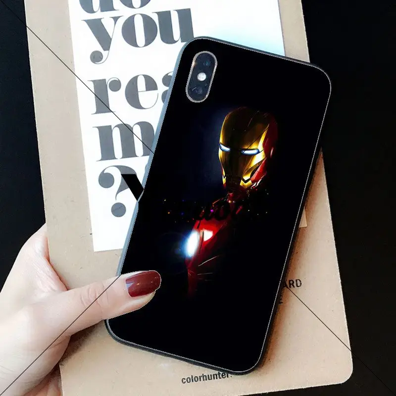 Yinuoda Deadpool Iron Man Marvel Avengers Phone Case cover Shell for Apple iPhone 8 7 6 6S Plus X XS MAX 5 5S SE XR Cellphones