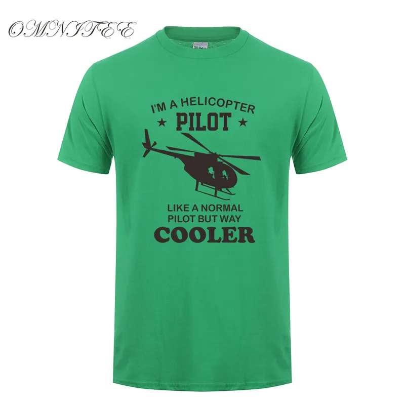 Omnitee, новинка, футболки с надписью I'm a Helicopter Pilot, мужские, забавные, круче, чем обычно, хлопковые, с коротким рукавом, вертолет, футболка, OT-742 - Цвет: as picture