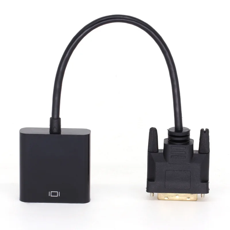OLOEY с DVI на VGA Кабель-адаптер 1080 P DVI-D к кабель 24 + 1 25 Pin штекер 15 Женский видео