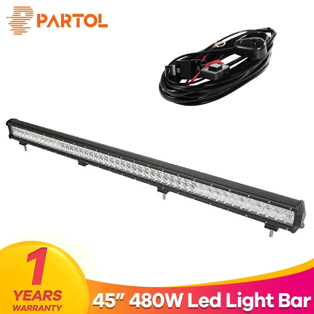 Partol 45 &quot480 Вт 5D светодиодный световой бар прямой точечный прожектор