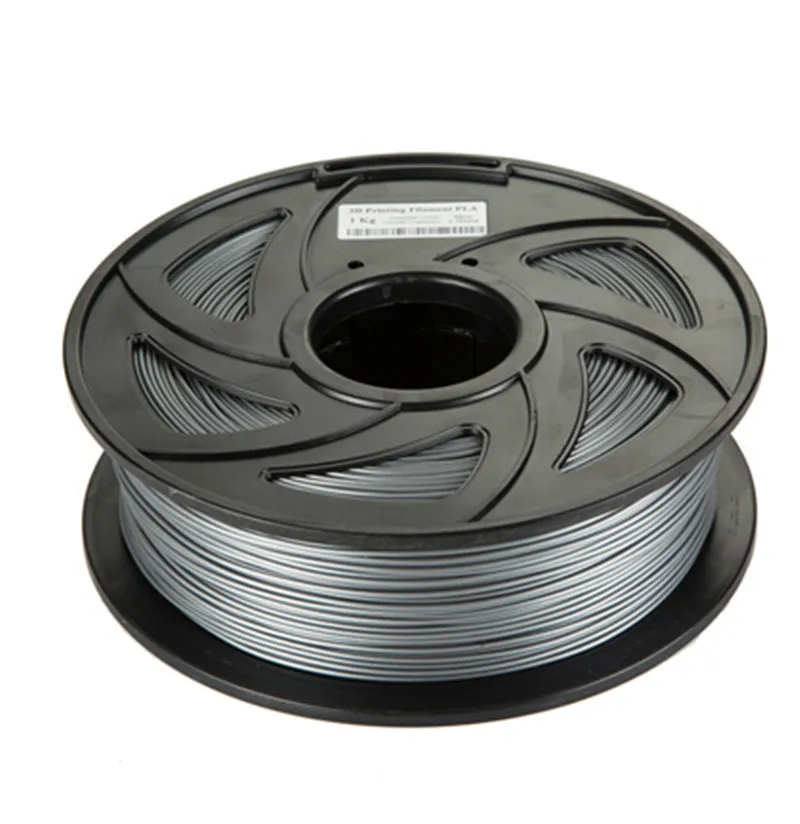 silver Pla нити 1,75 1 кг для 3D-принтеры материалы Пластик без блока мульти-Цвет Pla 1 кг-пластиковым наполнителем, поставщиков Pla-22 - Цвет: silver