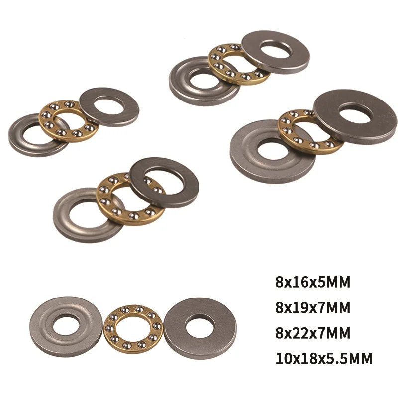 

1Pcs High Precision Miniature Thrust Ball Bearings F8/F10 Metal Axial Ball Bearing Set 8mm/10mm for Hardware Accessories