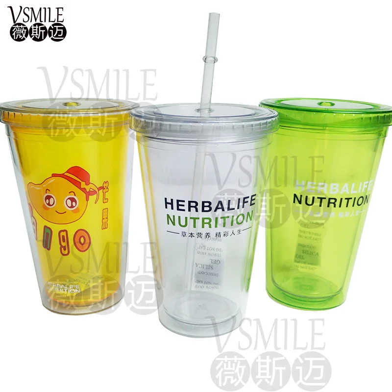 Новое поступление Herbalife питание 520 мл Высокое качество BPA бесплатно соломенный