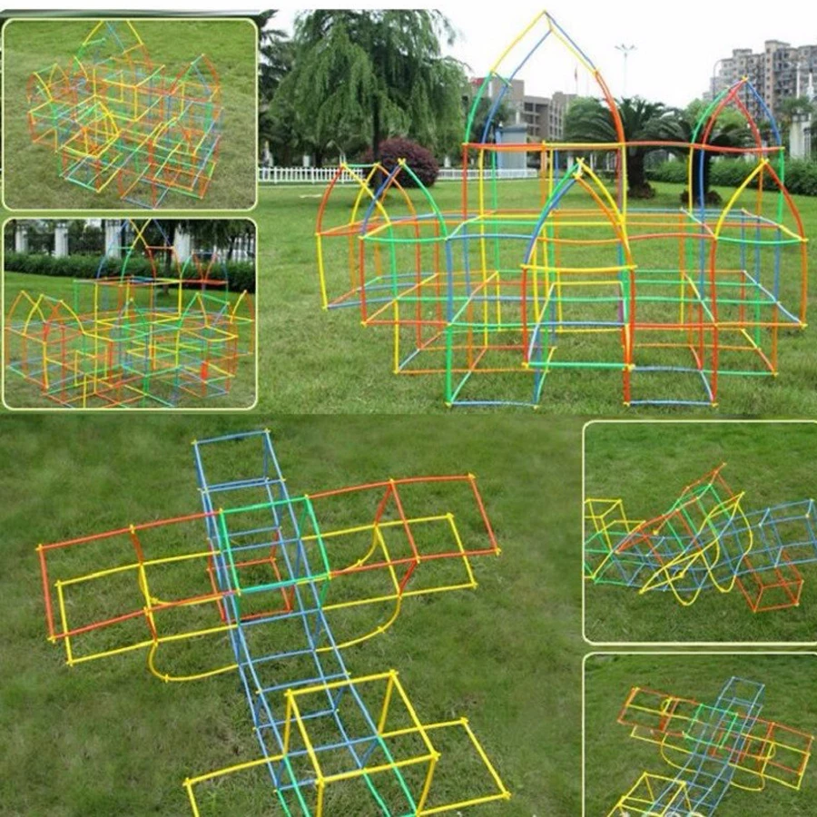 Красочные строительные блоки для трубопроводов пластиковая трубка туннель в