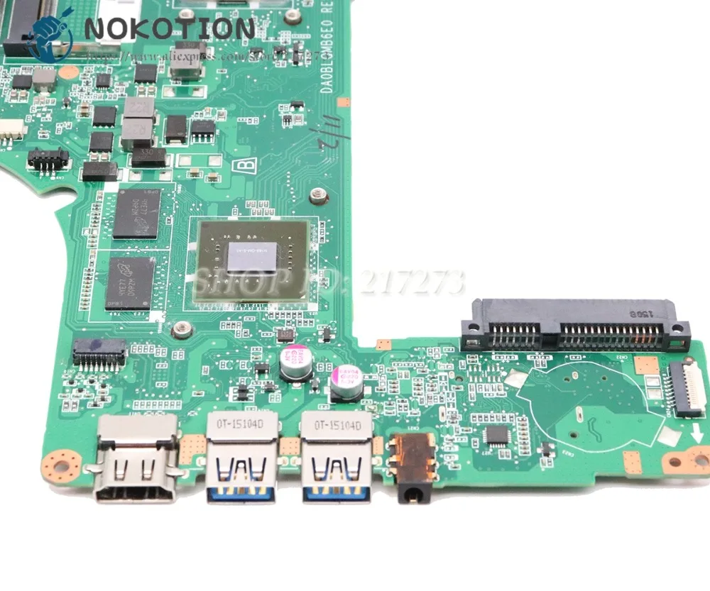 NOKOTION для Toshiba Satellite L50 L50-C материнская плата для ноутбука A000388620 DA0BLQMB6E0 основная плата I5-5200U процессор 930 м графика