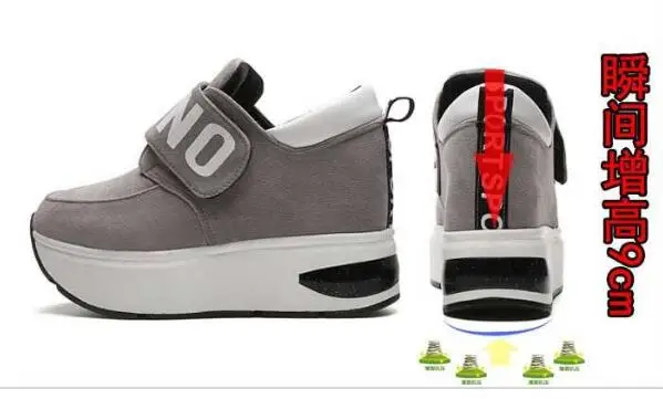 New Breathable Platform shoes Invisible heightening women's Travel shoes wedges casual sneakers Rocking shoes high heel shoes