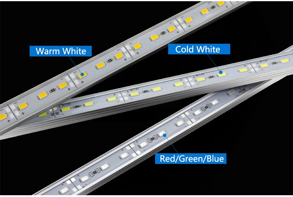 5 шт./лот светодиодный бар светильник DC12V 50 см RGB LED Жесткий Газа светильник 5630 высокое Яркость IP68 Водонепроницаемый открытый светодиодный люминесцентная лампа