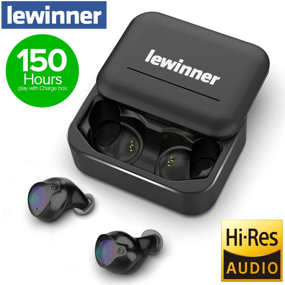 TWS стереонаушники Lewinner V10 с поддержкой Bluetooth 5 0 и зарядным футляром|Наушники