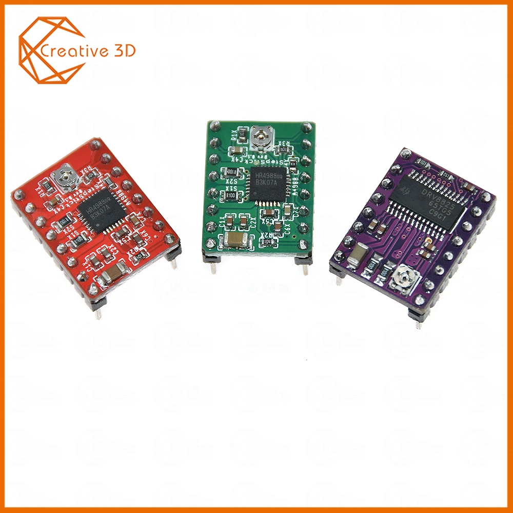 5 шт./лот 3D-принтеры Запчасти StepStick A4988 DRV8825 Драйвер шагового двигателя постоянного тока с радиатором Перевозчик Reprap Рампы Reprap 4-слойные PCB