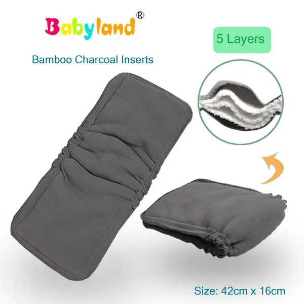 [Happy New Year] (30pcs A Lot) Bamboo Charcoal Gusseted Insert Double Gusset Liners Prevent Leakage for Cloth Diaper Babyland