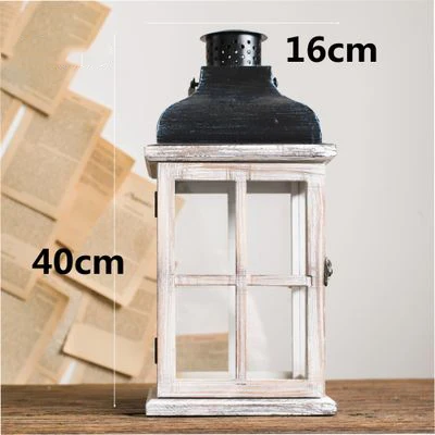 B with Candle Открытый натуральный деревянный подсвечник с подвесным старинное Украшение Свадебный декор с ночной Светодиодная лампа фонарь - Цвет: B with Candle