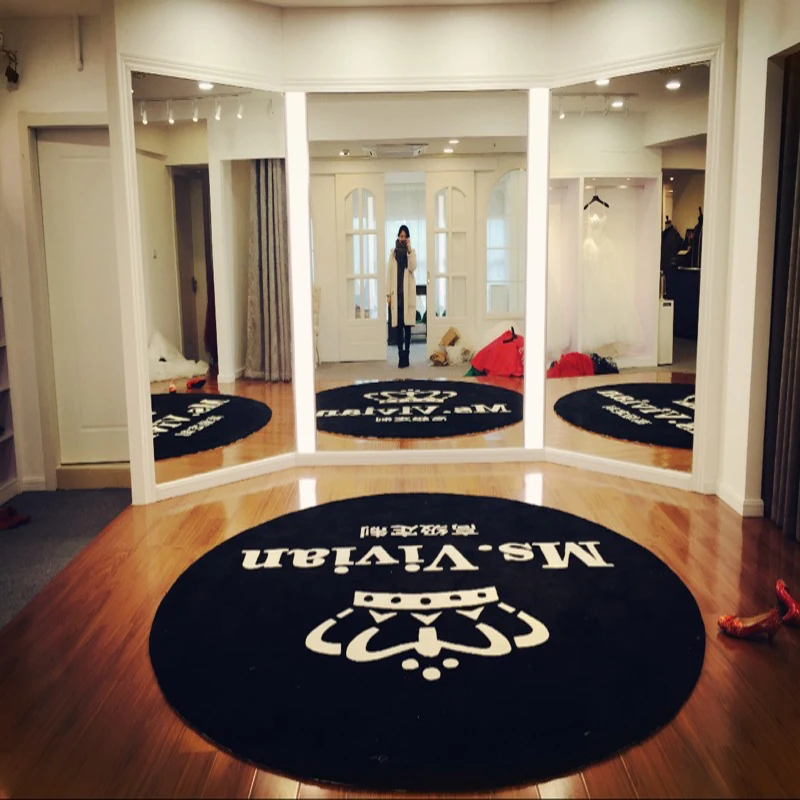 

100% acrylic Custom shop/hotel/store name logo handmade carpet bedroom bedside livingroom mirror photo piano carpet gift tapetes