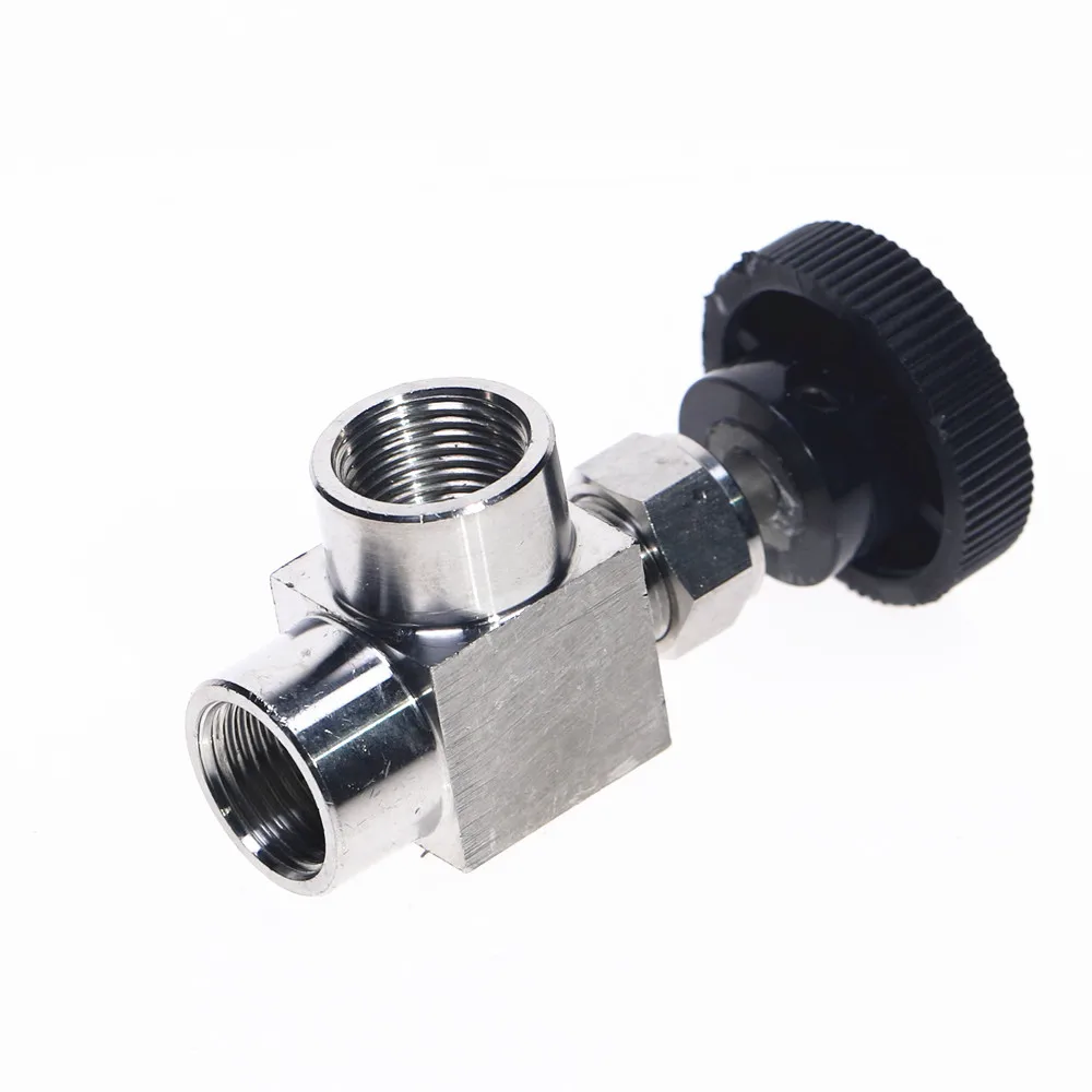 304 игольчатый клапан из нержавеющей стали 1/8 ''1/4'' 1/2 ''с прямым углом и внутренней резьбой BSP SS304 для воды, газа, масла