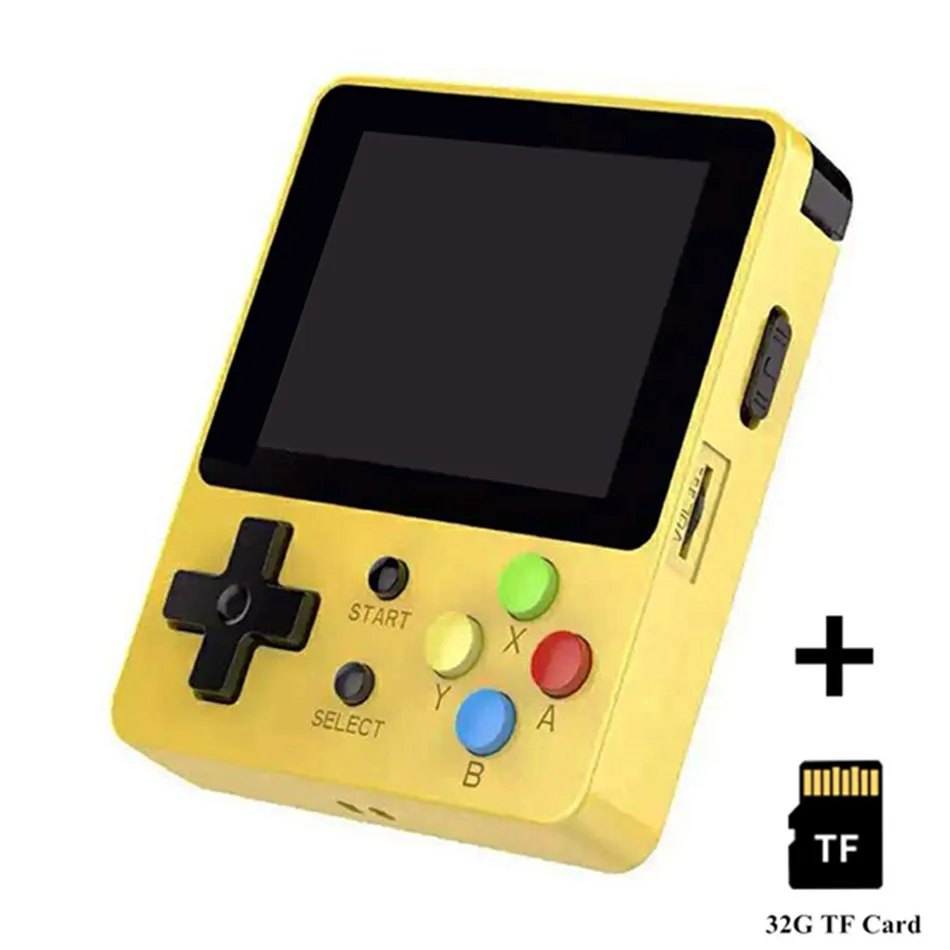 Yellow add 32GB card LDK игровая консоль с открытым исходным кодом LDK, 2,6 дюймовый экран, мини портативная игровая консоль, ностальгические Детские ретро мини Семейные ретро-консоли - Color: Yellow add 32GB card