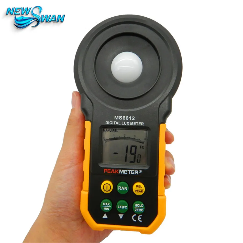 Цифровой светильник люкс MS6612 Lumenmeter Lux/FC метры люминометр с автоматическим ручным