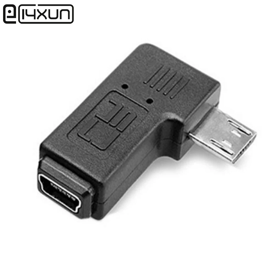 1 шт. разъем Mini USB мама-Micro папа 90 градусов 5-контактный L-образный от V3 до V8 левый и