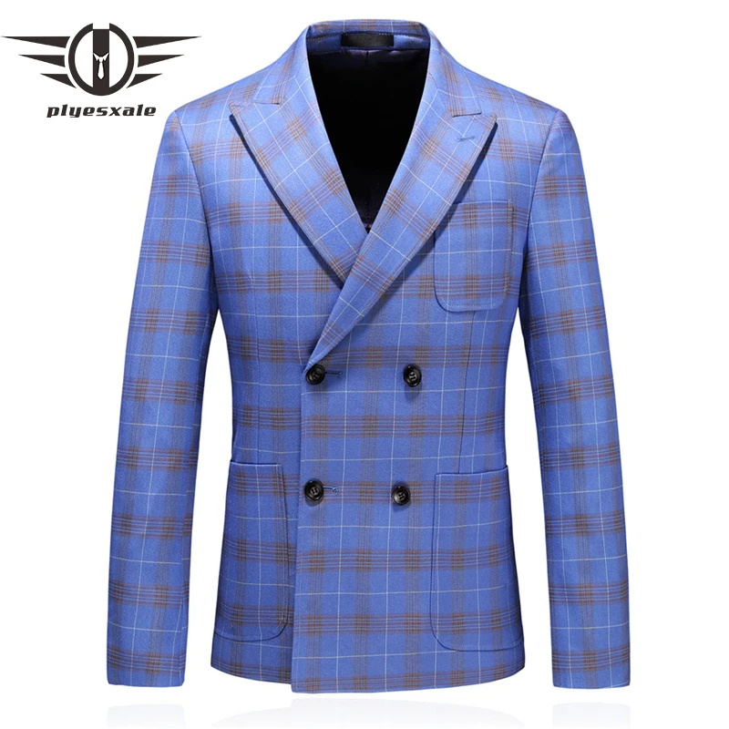 Элегантный серый темно синий блейзер для мужчин 2019 Veste Homme Mariage Terno Slim Fit Masculino 5XL