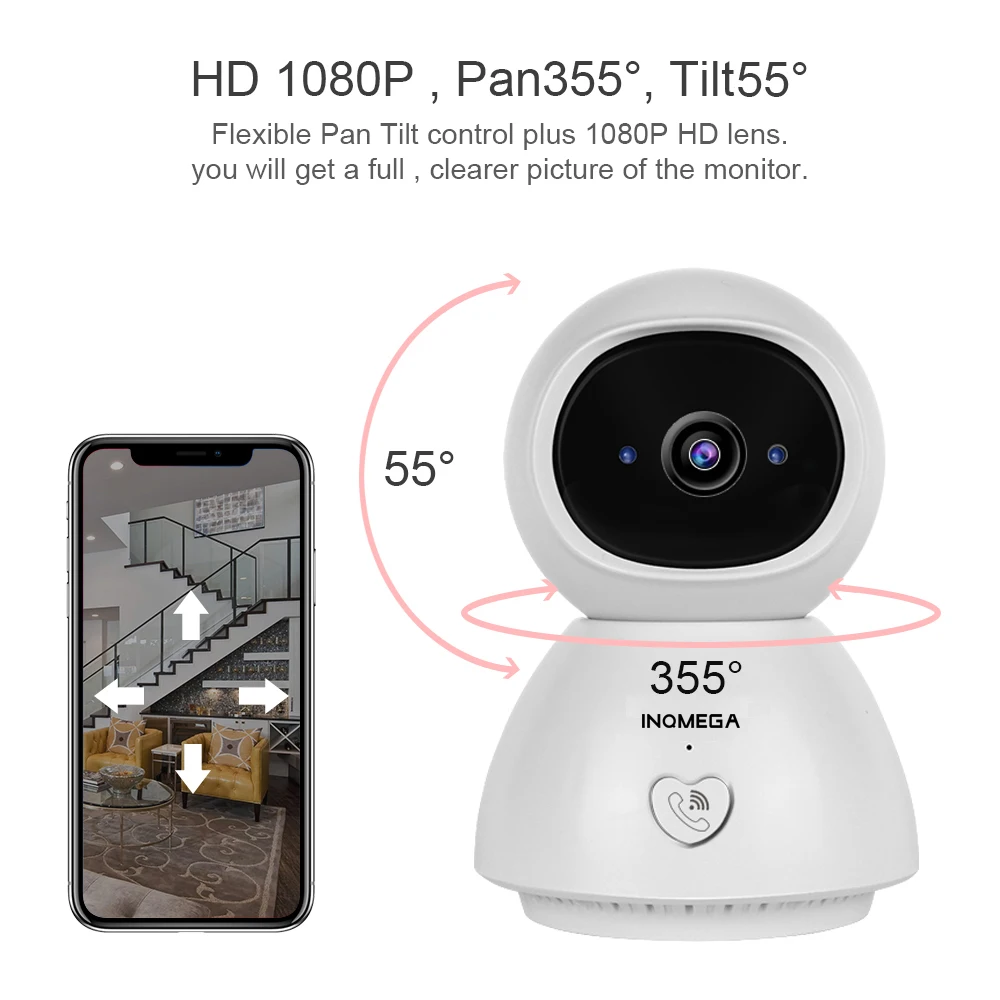 Беспроводная ip- камера INQMEGA Cloud 1080P приложение обратного вызова автоматическое