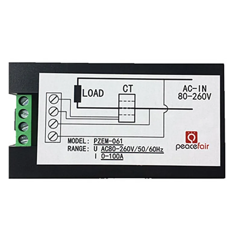 PZEM-061 digital voltage meter 100A Voltage Current Power Energy Voltmeter Ammeter + CT Transforme teste ac | Инструменты