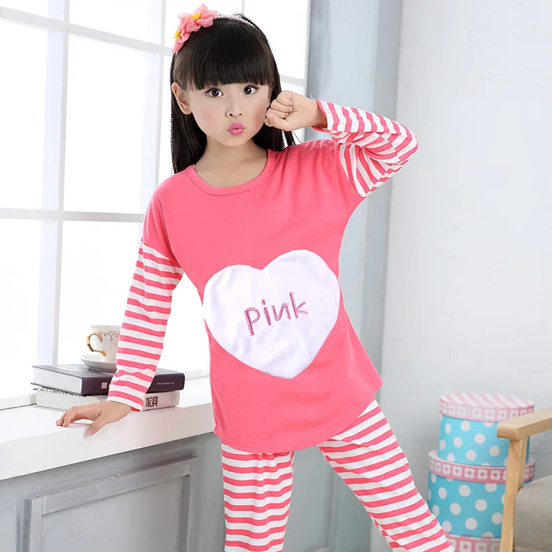 2019 Sping Children Pajamas Suit Cartoon Long Sleeve Boys Sleepwear Sets Girls Full Pants Kids Baby Tracksuit Lounge | Детская одежда и