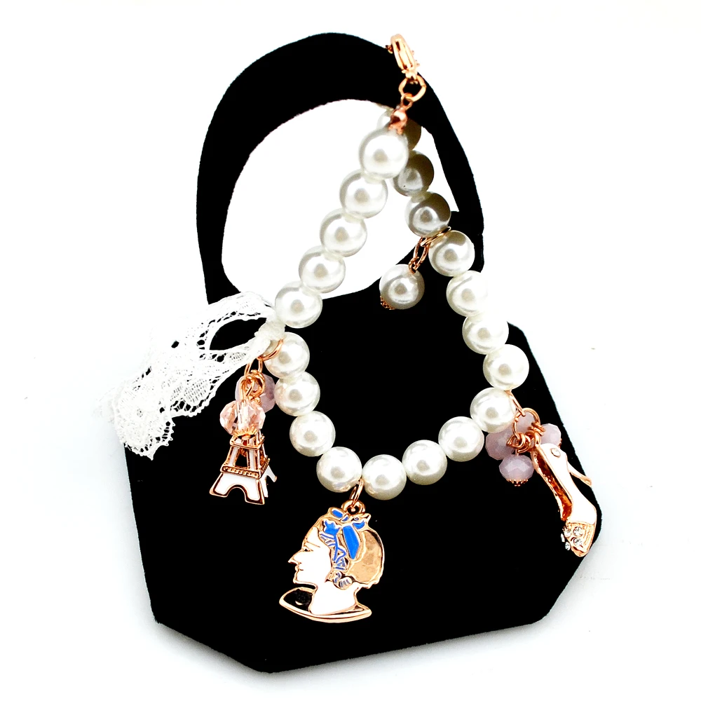 W185 Pearl Charm Bead Bracelet Women Gold Color Jewelry Wholesale 2017 New Designs Mother's Day Gift | Украшения и аксессуары