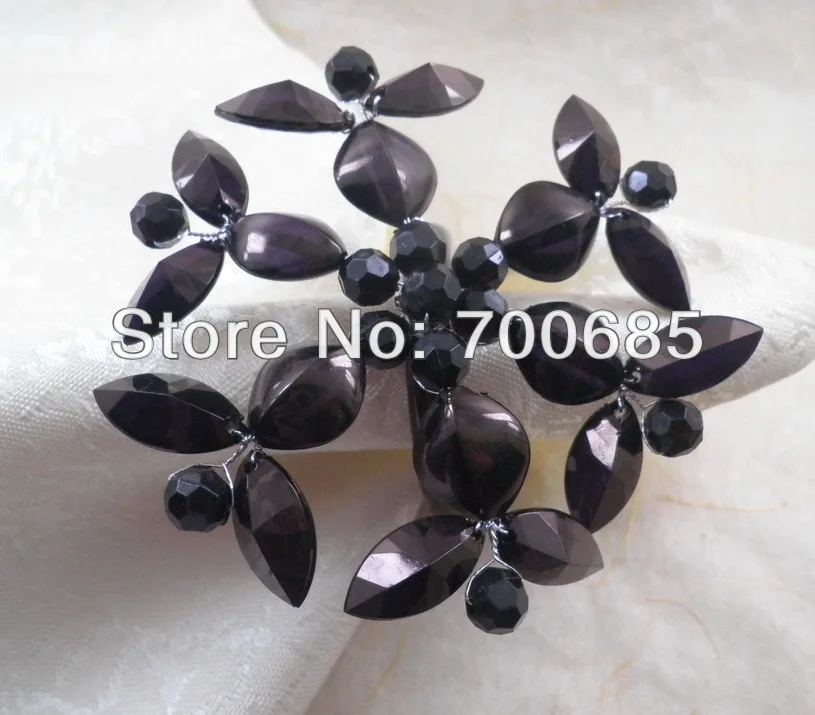 

napkin rings in black color free shipping napkin holder