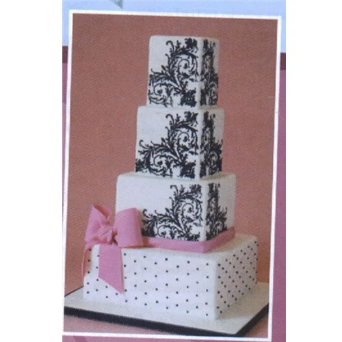 Feathered Scroll Corner Decorative Stencil Plastic Wedding Cake Decoration Stencil Lace Template Mold Bakeware ST-100 | 5H x 5W image 5