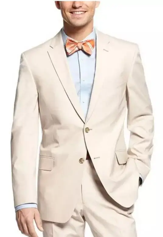 

New Arrival Two Button Groom Tuxedos Groomsmen Notch Lapel Best Man Wedding Prom Dinner Suits (Jacket+Pants+Bow Tie) K22