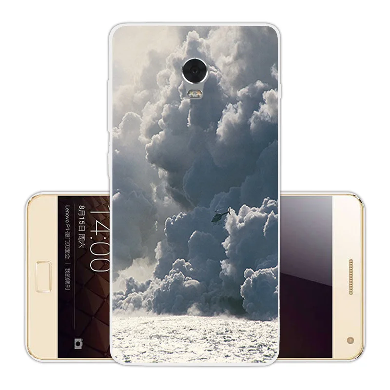 Для Lenovo Vibe P1 мягкие ТПУ чехлы 5 дюймов для Прозрачная силиконовая кожа камень