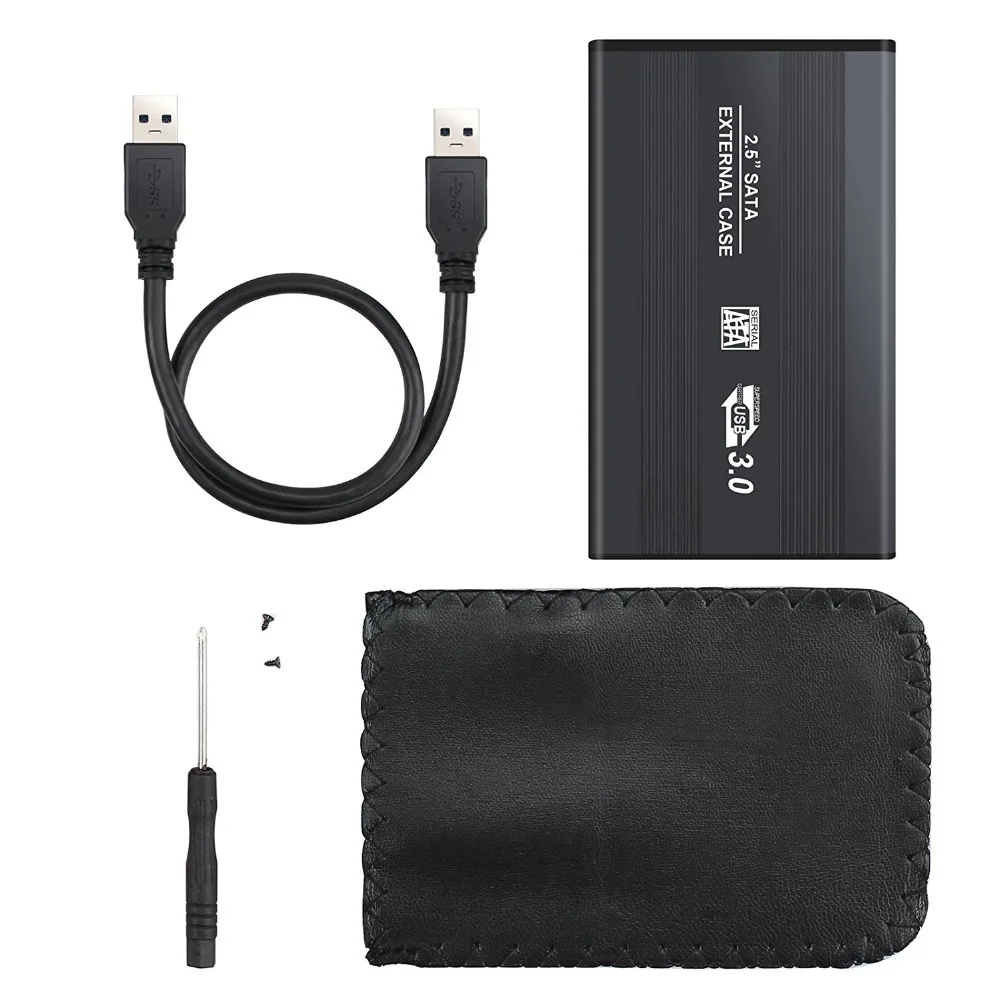 

2.5 Inch Aluminum SATA Caddy Case to USB 3.0 External Enclosure Super Speed HDD SSD Case Box Support Hot Plug For Windows Mac