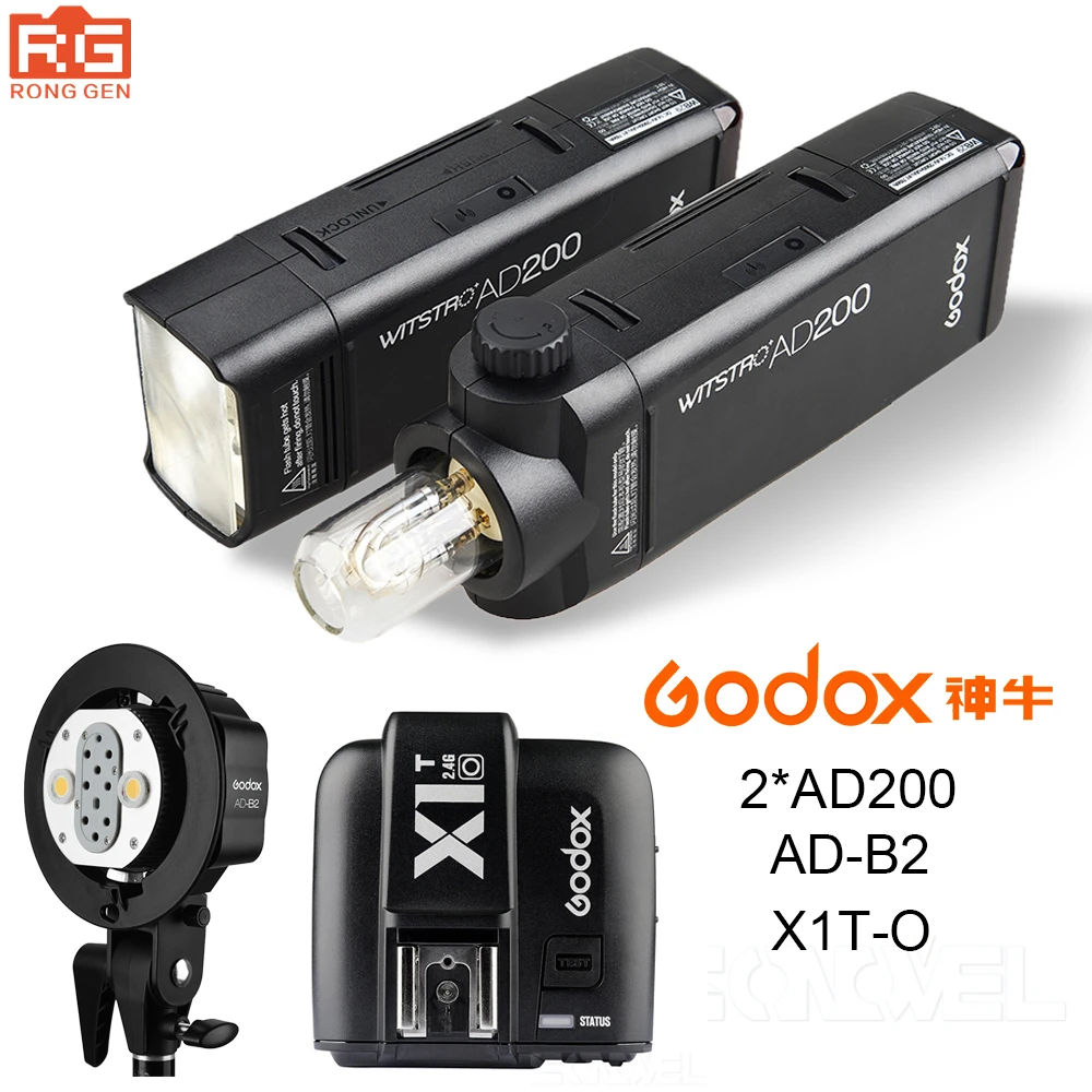 Карманная наружная вспышка AD200 2 Godox беспроводная Кепка-переходник 4G 200 WS TTL HSS 1/8000 s
