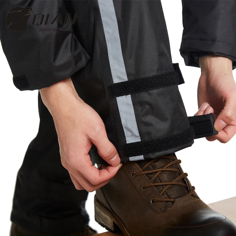 Непромокаемый Новый непромокаемый дождевик QIAN комплект из куртки и брюк для
