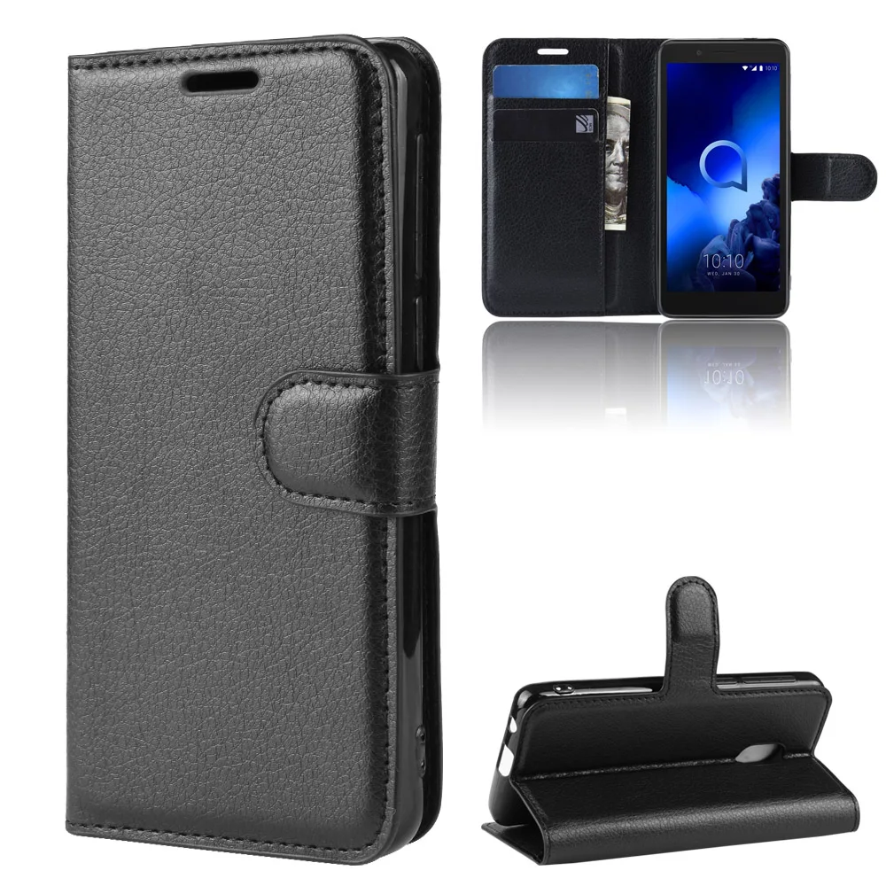Чехол для Alcatel 1C 5003D 2019 Премиум чехол из искусственной кожи с отделениями карт