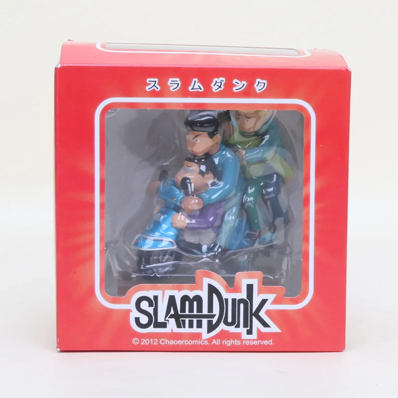 4 with box Аниме мультфильм Slam dank Sakuragi Hanamichi Rukawa Kaede ПВХ Фигурки Коллекционная Игрушечная модель игрушки - Цвет: 4 with box