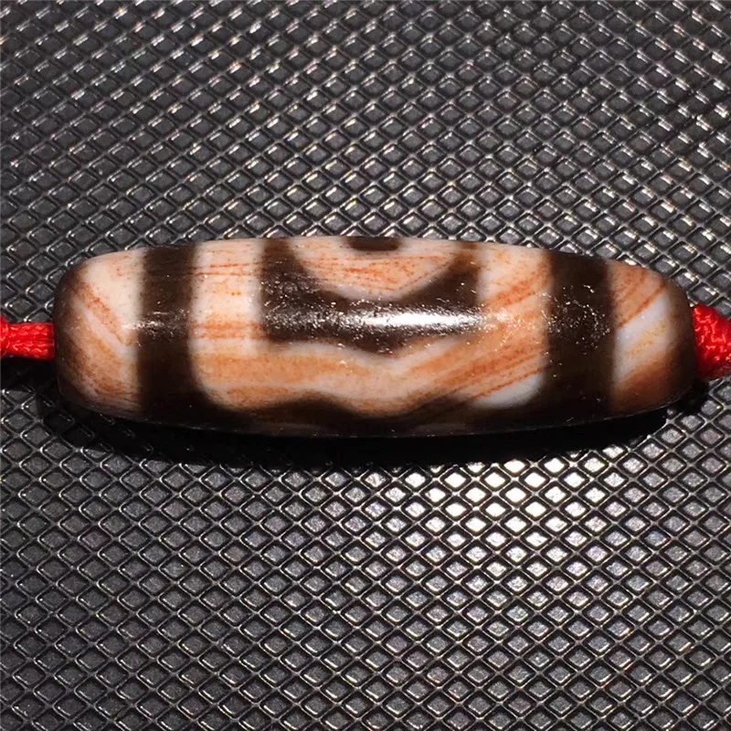 190529-5 Full Cinnabar Spots Ji Dzi Beads Natural Agate Material High Quality Amulet Collectible for Bracelet Pendant Neckalce | Украшения