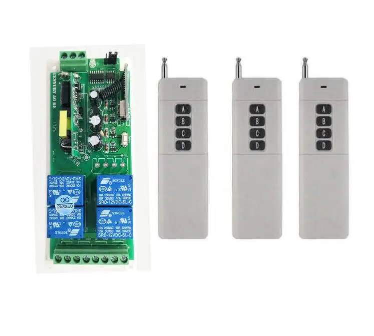 Горячая Распродажа rf 433MHZ/315 переменный ток 85v ~ 250V 110V 230V 4CH беспроводной пульт