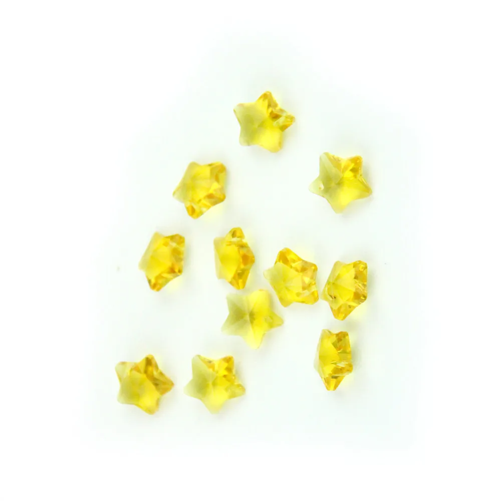 Желтый 1000pc14 мм кристалл звезда бисер сделай сам в одном отверстии свадебный торт