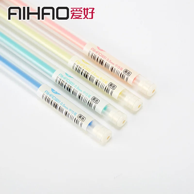 Набор гелевых чернил AIHAO 0 5 мм для школы и офиса 4 шт./лот бесплатная доставка 2019 |