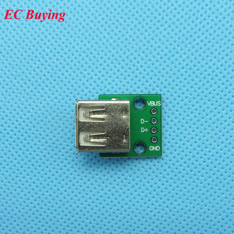 10 шт. USB2.0 Женский до 4 P DIP переключатель плата адаптера модуль USB адаптер пластины