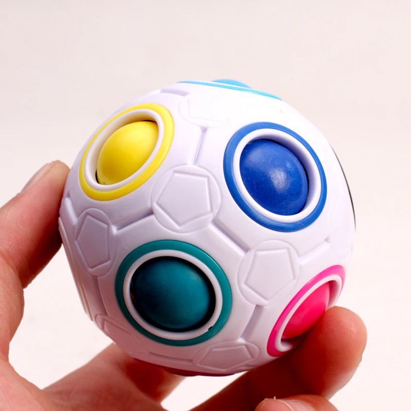 

Fashion Adult Kid Ball Magic Cube Toy Plastic Creative Rainbow Football Puzzle Children Learning Educational Toys