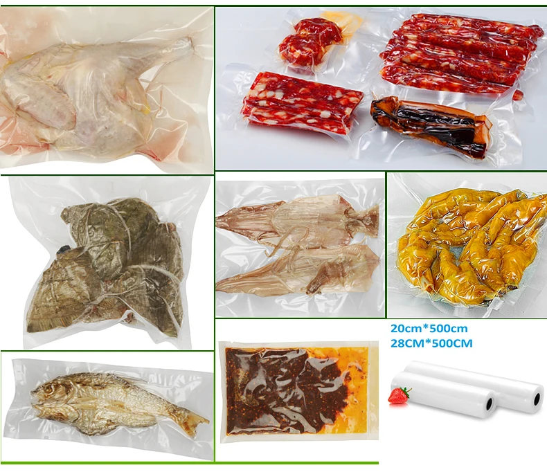 1 рулон пакеты для сохранения свежести продуктов в вакууме 20 см * 500 см/28