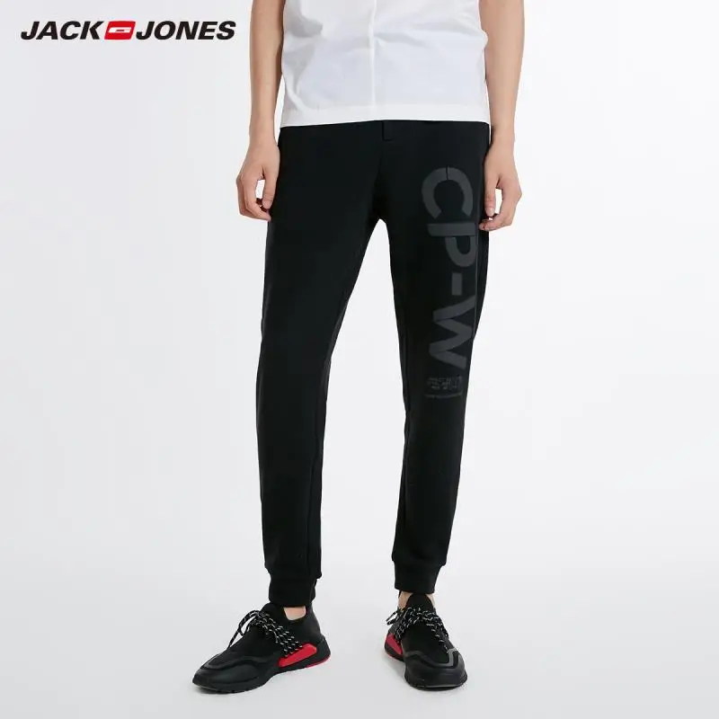 Мужские хлопковые штаны с буквенным принтом JackJones спортивные для бега мужская