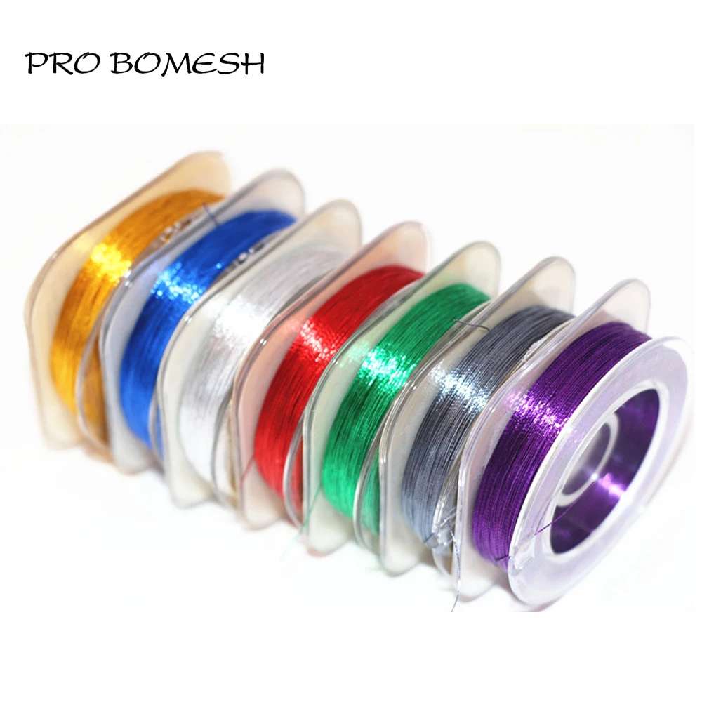 Pro Bomesh 7 катушек/партия 50 м/катушка 300D металлическая оберточная нить спиннинговое