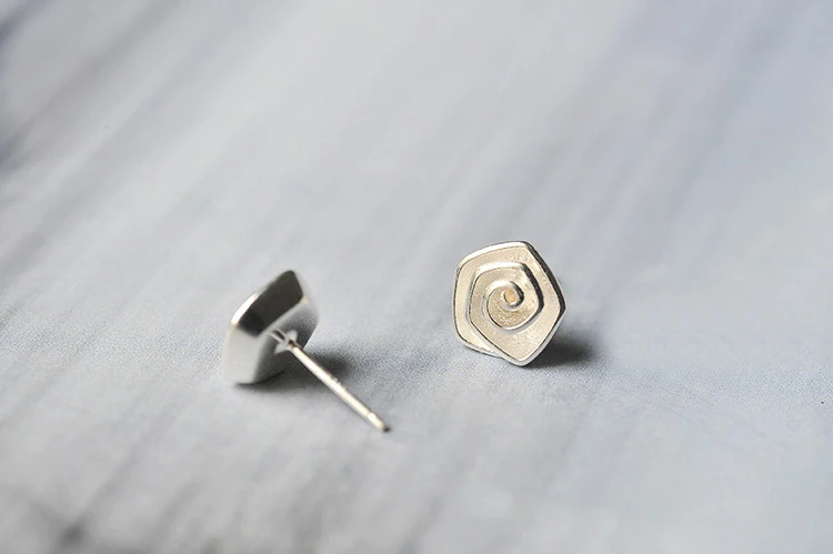 Женские богемные серьги с цветком розы Bijoux Серебристые для свадьбы